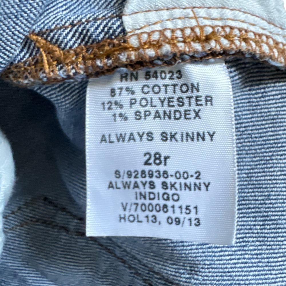 Gap‎ Always Skinny Jeans Size 28R Patchwork Distressed Denim Mid Rise Stretch - Picture 5 of 9